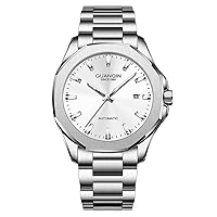 Men Japan Automatic Mechanical Movement Luminous Stainless Steel Wrist Watch Sapphire Crystal Waterproof Self-Winding Clock Calendar