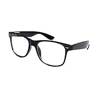 moda KIDS Childrens Nerd Retro Oversize Black Frame Clear Lens Eye Glasses (Age 3-10)
