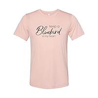 Keep A Bluebird in My Heart/Unisex Adult Tee/Trendy Tshirt/Sublimation Shirt/Women's Apparel/Gift for Her