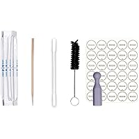 DIY Cleaning Tool Kit for IQOS Including Pointed Cotton Swab, Cotton Swab, Oil Absorption Pads, Bristle Brush and Pre-moistened Cotton Swab, Clean Shatterproof Plug