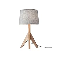 Adesso 3207-12 Eden Table Lamp, 24.5 in., 100 W Incandescent/ 26W CFL, Natural Ash Wood, 1 Table Lamp