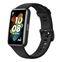 HUAWEI Band 7 Smartwatch, Health and Fitness Tracker, Slim Screen, 2 Week Battery Life, SpO2 and Heart Rate Monitor, Sleep Tracking, Stress Monitoring, Black