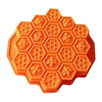 Allforhome 19 Cavity Honeycomb Cake Molds for Kids Silicone Baking Cake Chocolate Molds Bakeware