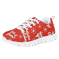 Children's Christmas Shoes Boys and Girls Sports Running Shoes Light Comfortable Tennis Shoes Winter Outdoor Walking Shoes