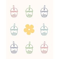 Bubble Tea: Lined Wide Rule Composition Notebook