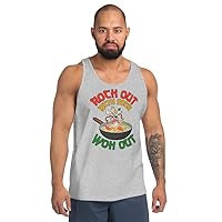 Rock Out with Your Wok Out Funny Chinese Food Pun Stir Fry Unisex Tank Top