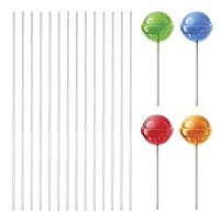 SUPERFINDINGS About 200Pcs Acrylic Dowel Rods Clear Lollipop Sticks 25.1x0.3cm Cake Topper Sticks for Candy Dessert Chocolate Handmade DIY Crafts,Diameter:3mm