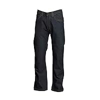 LAPCO FR Modern Jeans for Men, Flame Retardant Work Pants, Relaxed Fit, Low-Rise, Bootcut, Washed Denim, P-INDM66