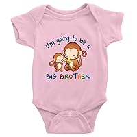 I'm Going To Be A Big Brother Cute Monkey Brother Baby Bodsuit Long Sleeve Romper Cotton Jumpsuit Outfits