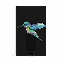 Hummingbird Watercolor USB Flash Drive Credit Card Design Memory Stick U Disk Thumb Business Gift 32G