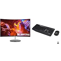Sceptre 24-inch Curved Gaming Monitor (C248W-1920RN) and Logitech Wireless Keyboard & Mouse Combo (MK345)