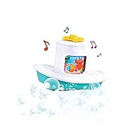 Splash'N Play - Music Tugboat: Toy Boat with Sound Effect, Ideal for Water, from 12 Months, 15 cm, Blue/White (16-89024)