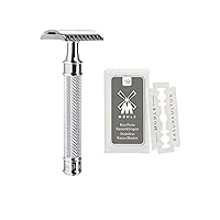 MÜHLE Grande R41 Double Edge Safety Razor (Open Comb) & MÜHLE 10 Pack Safety Razor Blades