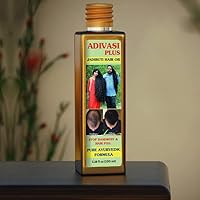 Plus Jadibuti Herbal Natural Hair Growth Oil Pure Adivasi Hair Growth And Hair Fall Control Oil Sesame Oil, Coconut Oil, Castor Oil, Neem, Amla, Bhringraj, Vativer Row, Methi, Kalonji, 3.38oz