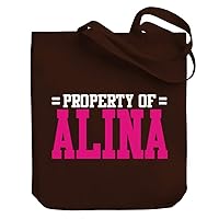 Property of Alina Bicolor Canvas Tote Bag 10.5