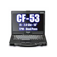 Toughbook Panasonic CF-53 CF-532CLZ8NM Intel Core i5-4310U 2.0GHz, TPM, Dual Pass, 500GB Hard Drive, 4GB Ram, Windows 7 Pro