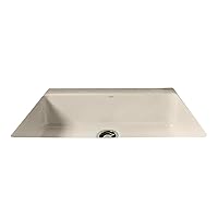 Sinks-Delray 754-UM Single Bowl Undermount No Hole Cast Iron Kitchen Sink 33