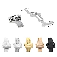 Ewatchparts 20-22mm Deployment Clasp Band Leather Strap Buckle Compatible with Panerai 40-44mm S/Steel