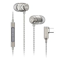 SoundMAGIC E11D Digital USB C Headphones Type C Earbuds with Microphone HiFi Stereo Earphones Powerful Bass Noise Isolating Compatible with Android Device Gunmetal