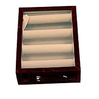 4 Rods Transparent Bangle Organizer Box Velvet Coated Jewelry Storage Case
