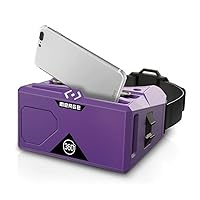 Merge VR Headset - Augmented Reality and Virtual Reality Headset, Play Educational Games and watch 360 Degree Videos, STEM Tool for Classroom and Home, Works with iPhone and Android (Pulsar Purple)