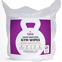 Gym Equipment Wet Wipes Alcohol Free - 4 Rolls, 1500 Wipes per Roll - Disposable Cleaning Multi Surface Disinfectant Wipes Bulk - Non Alcohol Hands Surface Cleaning Wipes (6,000 total)