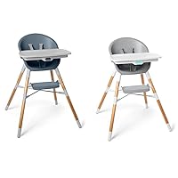 Skip Hop Baby High Chair 4 in 1 Convertible High Chair, EON, Slate Blue & Baby High Chair, Eon 4-in-1, Grey/White
