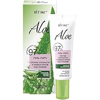 & Vitex Aloe 97 Anti-Puffiness Anti-Dark Circles Eye Gel-Patch for All Skin Types, 30 ml Aloe Vera Gel, Hyaluronic Acid, Ruckus, Calendula and Centella Extracts, Vitamins