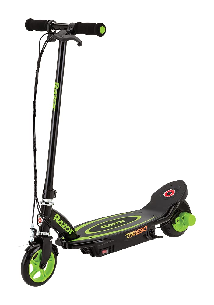 Razor Power Core E90 Electric Scooter for Kids Ages 8+ - 98w Hub Motor, Up to 10 mph and 65 min Ride Time, for Riders up to 120 lbs