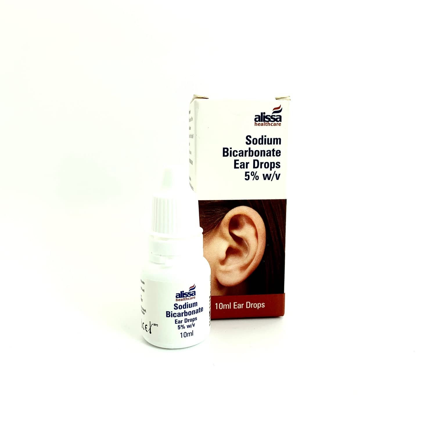Alissa Healthcare Sodium Bicarbonate Ear Drops | Softens, Removes Ear Wax | Eases Discomfort | 3 x 10ml Bottles