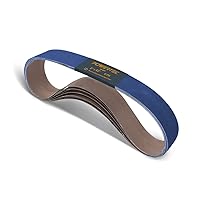 POWERTEC 2 x 42 Inch Zirconia Sanding Belts, 60 Grit Belt Sander Sanding Belt for Belt Sander, Belt and Disc sander, Woodworking, Metal Grinding, Derusting, 6PK (424206Z-6)