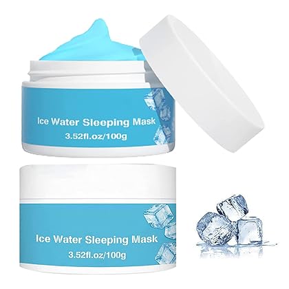 Darrenxjj 2Pcs Jskin Beauty Hydra Mois Ice Water Sleeping Mask,Hydra Mois Moisturizer Ice Water Sleeping Mask (B)