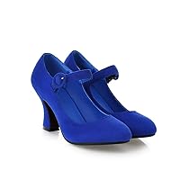 Women's Buckled Mary Jane Shoes Chunky Heel Cushioned Dress Pumps…