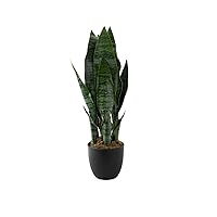 Royal Imports Artificial Sansevieria Leaf Plant, Life-Like Snake Plant Faux Mother-in-Law Tongue Tree, Dark Green in Decorative Planter - 19