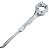 Ullnosoo Bung Wrench, Drum Wrench Aluminum Barrel Wrench Opener Tool for 10 15 20 30 50 55 Gallon Drum, Fits 2 inch and 3/4 inch Bung Caps