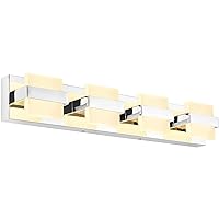 SOLFART Modern 4 Lights LED Bathroom Vanity Lights Fixtures Over Mirror (Warm Light)