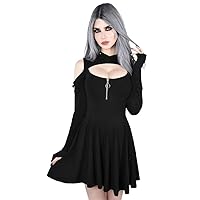 Maxi Summer Dresses for Women 2024 Vacation Trendy, Women's Shoulder Fashion Gothic Mini Cut Hooded Low Cold Z