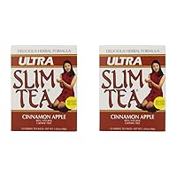Ultra Slim Tea, Cinnamon Apple, Tea Bags, 24 Count Box, 1.69 Oz (Pack of 2)