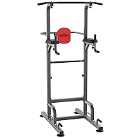 Power Tower Pull Up Bar Station Workout Dip Station for Home Gym Strength Training Fitness Equipment Newer Version,450LBS.