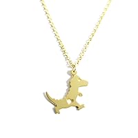 DINOSAUR with HEART Necklace