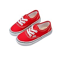 Kids Breathable Canvas Shoes Lightweight Tennis Sneakers for Boys Girls