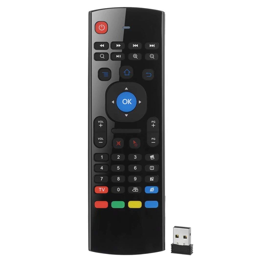 Fly Mouse for Android tv Box, MX3 Wireless Keyboard 2.4G Smart TV Remote with Motion Sensing Game Handle Android Remote Control for Android TV Box PC TV Projector HTPC All-in-one PC