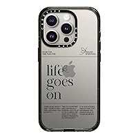 CASETiFY Impact iPhone 15 Pro Case [4X Military Grade Drop Tested / 8.2ft Drop Protection] - Life Goes On - Clear Black