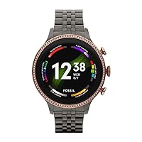 Fossil Women's GEN 6 Touchscreen Smartwatch with Speaker, Heart Rate, NFC, and Smartphone Notifications, Grey, Belt