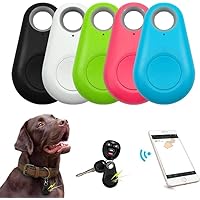 Newly Mini Dog GPS Tracking Device, Portable Bluetooth Intelligent Anti-Lost Device for Luggages/ Kid/ Pet Bluetooth Alarms,No Monthly Fee App Locator (Pink)