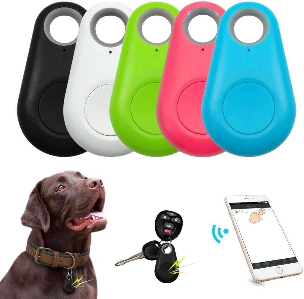 Portable GPS Tracking Mobile Smart Anti Loss Device Key Finder Locator GPS Smart Tracker Device for Kids Dog Pet Cat Wallet Keychain Luggage, Alarm Reminder, App Con1trol 1pack Black