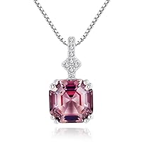 Tanduaji Purmy 925 Silver Morganite Pendant, Women Necklace Crystal Jewellery Fashion Jewelry with Stone