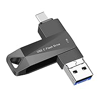 USB C Flash Drive 1TB USB Thumb Drive The Photo Stick for Android Phone Memory Stick 1TB USB 3.1 Data Storage Drive WANSISEN for MacBook Pad Pro Android Phone,Computers and Tablets LXUC 1TB Black