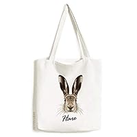 Grey Big-nosed Hare Animal Tote Canvas Bag Shopping Satchel Casual Handbag