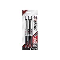 PILOT Precise V5 RT Refillable & Retractable Liquid Ink Rolling Ball Pens, Extra Fine Point (0.5mm) Black Ink, 3-Pack (26052)